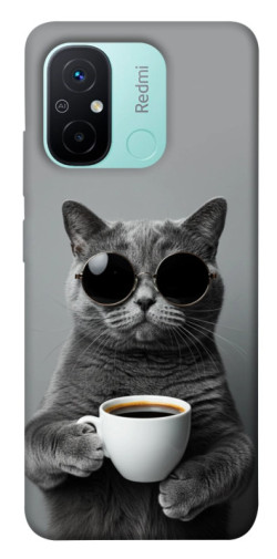 Чехол itsPrint Grey cat coffee для Xiaomi Redmi 12C