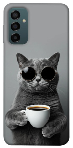 Чохол itsPrint Grey cat coffee для Samsung Galaxy M14 5G