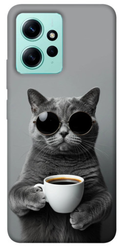 Чехол itsPrint Grey cat coffee для Xiaomi Redmi Note 12 4G