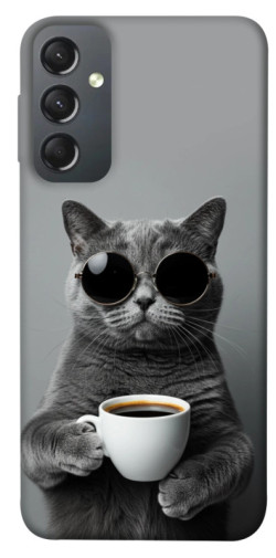 Чехол itsPrint Grey cat coffee для Samsung Galaxy A24 4G