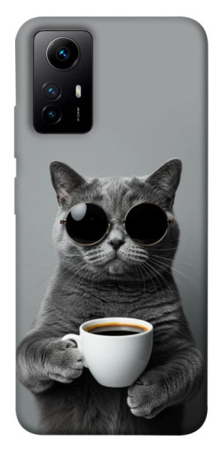 Чехол itsPrint Grey cat coffee для Xiaomi Redmi Note 12S