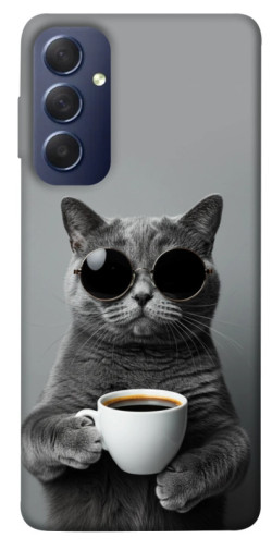 Чехол itsPrint Grey cat coffee для Samsung Galaxy M54 5G