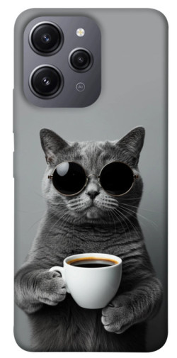 Чехол itsPrint Grey cat coffee для Xiaomi Redmi 12