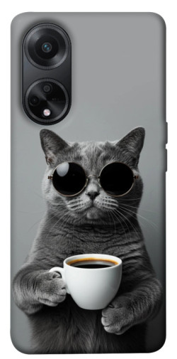 Чехол itsPrint Grey cat coffee для Oppo A98