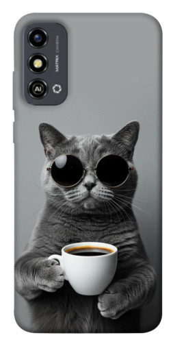 Чехол itsPrint Grey cat coffee для ZTE Blade A53