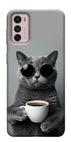 Чехол itsPrint Grey cat coffee для Motorola Moto G42