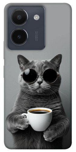 Чехол itsPrint Grey cat coffee для Vivo Y36