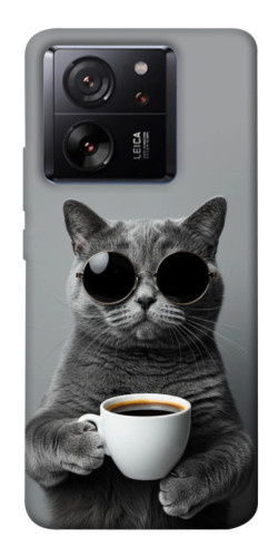 Чехол itsPrint Grey cat coffee для Xiaomi 13T
