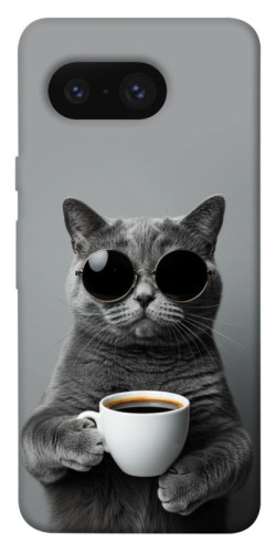 Чехол itsPrint Grey cat coffee для Google Pixel 8