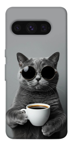 Чехол itsPrint Grey cat coffee для Google Pixel 8 Pro