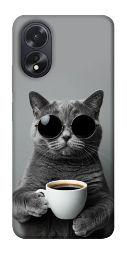 Чехол itsPrint Grey cat coffee для Oppo A38
