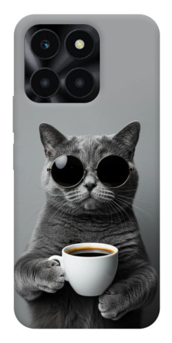 Чехол itsPrint Grey cat coffee для Huawei Honor X6a