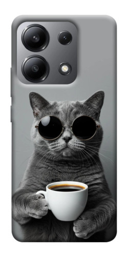 Чехол itsPrint Grey cat coffee для Xiaomi Redmi Note 13 4G