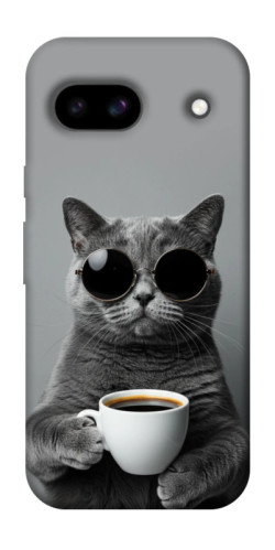 Чехол itsPrint Grey cat coffee для Google Pixel 8a