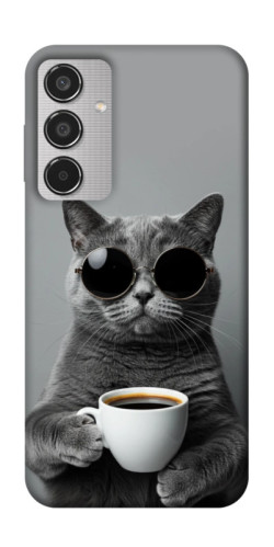 Чехол itsPrint Grey cat coffee для Samsung Galaxy M35 5G