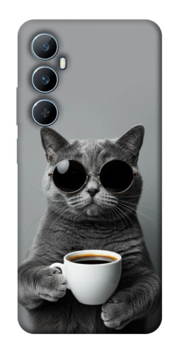 Чехол itsPrint Grey cat coffee для Realme C65 4G