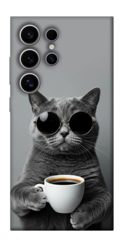 Чехол itsPrint Grey cat coffee для Samsung Galaxy S25 Ultra