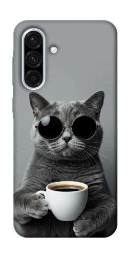 Чехол itsPrint Grey cat coffee для Samsung Galaxy A36 5G
