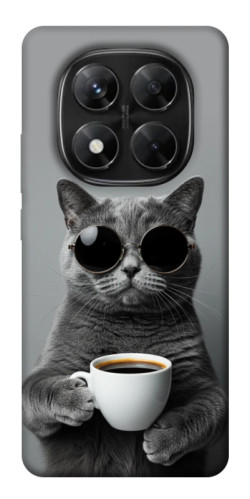 Чехол itsPrint Grey cat coffee для Xiaomi Redmi Note 14 Pro 5G