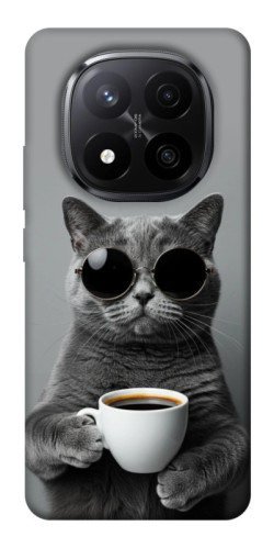 Чехол itsPrint Grey cat coffee для Xiaomi Redmi Note 14 Pro+ 5G
