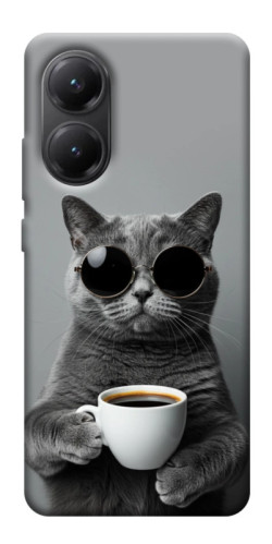 Чехол itsPrint Grey cat coffee для Xiaomi Poco X7 Pro