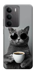 Чехол itsPrint Grey cat coffee для Realme C75