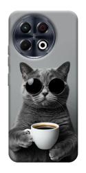 Чехол itsPrint Grey cat coffee для TECNO Spark 30 Pro (KL7)