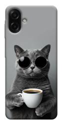 Чехол itsPrint Grey cat coffee для Samsung Galaxy A07