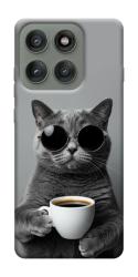 Чехол itsPrint Grey cat coffee для Motorola Edge 60 Pro