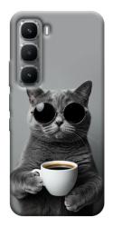 Чехол itsPrint Grey cat coffee для Infinix Hot 60i