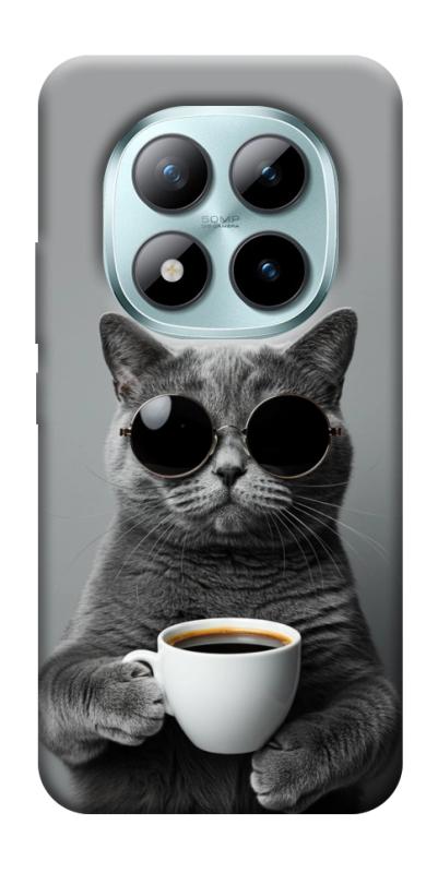 Чехол itsPrint Grey cat coffee для Xiaomi Redmi Note 15 Pro 5G, животные, купить оптом с доставкой