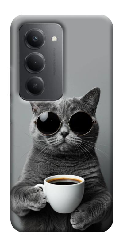 Чехол itsPrint Grey cat coffee для Xiaomi Redmi 15 (Global), животные, купить оптом с доставкой