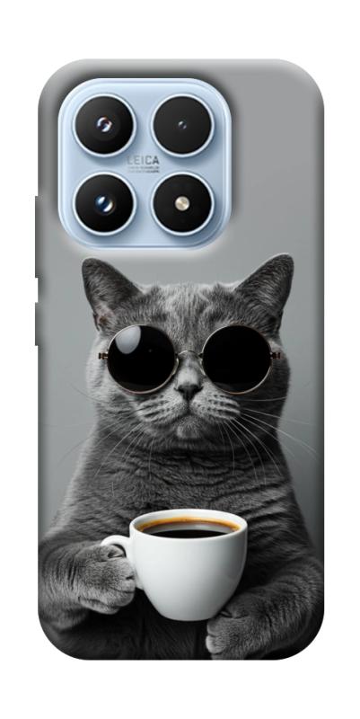 Чехол itsPrint Grey cat coffee для Xiaomi 17 Pro, животные, купить оптом с доставкой