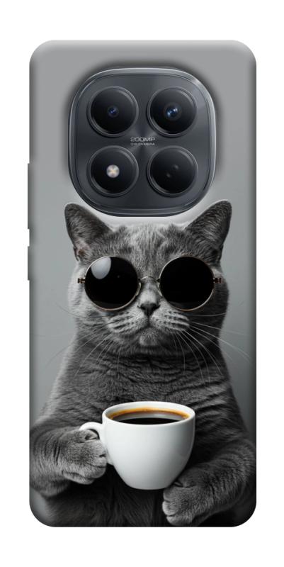 Чехол itsPrint Grey cat coffee для Xiaomi Redmi Note 15 4G/5G (EU), животные, купить оптом с доставкой