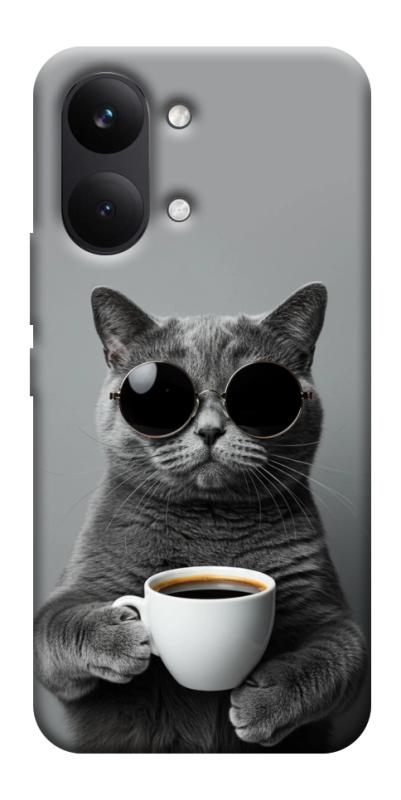 Чохол itsPrint Grey cat coffee для Xiaomi Poco X8 Pro Max, тварини, купити оптом з доставкою