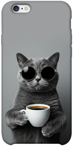 Чехол itsPrint Grey cat coffee для Apple iPhone 6/6s plus (5.5")