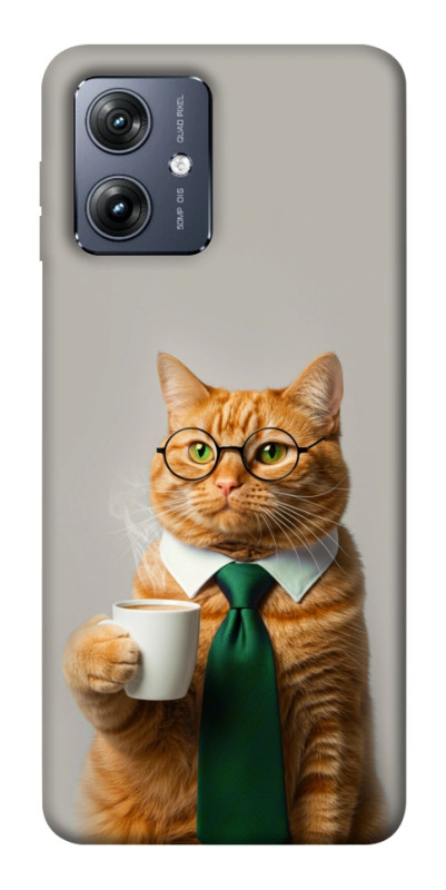 Чехол itsPrint Coffee вoss для Motorola Moto G54, животные, купить оптом с доставкой