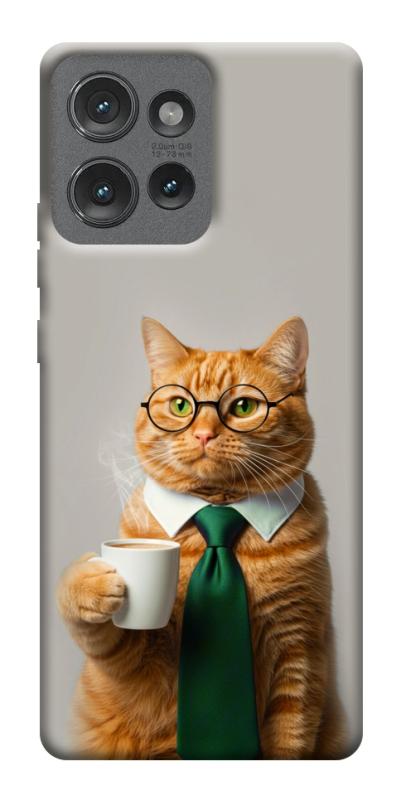 Чехол itsPrint Coffee вoss для Motorola Edge 50, животные, купить оптом с доставкой
