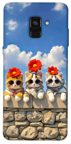 Чохол itsPrint Flower cats для Samsung A530 Galaxy A8 (2018)