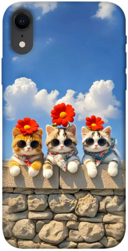 Чохол itsPrint Flower cats для Apple iPhone XR (6.1")