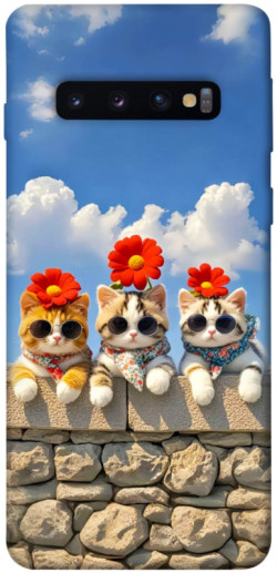 Чехол itsPrint Flower cats для Samsung Galaxy S10