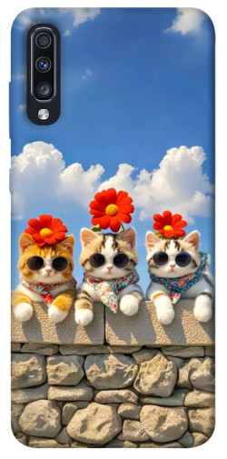 Чохол itsPrint Flower cats для Samsung Galaxy A70 (A705F)