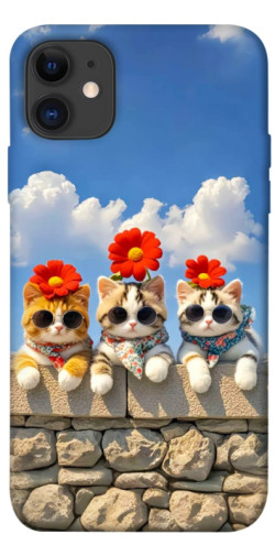 Чохол itsPrint Flower cats для Apple iPhone 11 (6.1")
