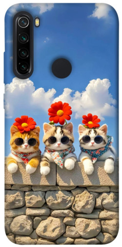 Чехол itsPrint Flower cats для Xiaomi Redmi Note 8