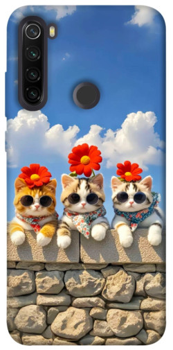 Чехол itsPrint Flower cats для Xiaomi Redmi Note 8T