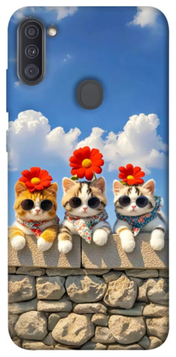 Чохол itsPrint Flower cats для Samsung Galaxy A11