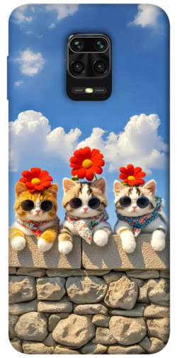 Чохол itsPrint Flower cats для Xiaomi Redmi Note 9s / Note 9 Pro / Note 9 Pro Max