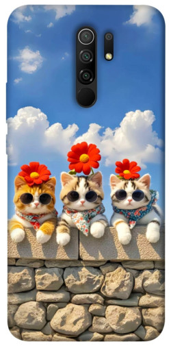 Чехол itsPrint Flower cats для Xiaomi Redmi 9