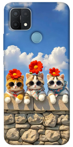 Чехол itsPrint Flower cats для Oppo A15s / A15