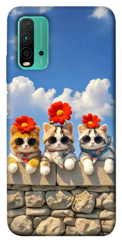 Чехол itsPrint Flower cats для Xiaomi Redmi Note 9 4G / Redmi 9 Power / Redmi 9T
